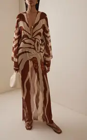 [Johanna Ortiz] Spiritual Healers Georgette Maxi Dress