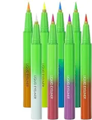 Rrlihjgu Matte Colored Eyeliners Pen - Colored Neon Liquid Eyeliners Pen 8x - Eye Liner Long Lasting Waterproof Smudge-Proof for Women