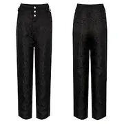 Prince Vampire Retro Vintage Punk Gothic Medieval Renaissance Steampunk Pants Trousers High Waist Men's Jacquard Costume Vintage Cosplay Long Length Pants Hal