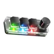 3-Key 1-Knob Programmable RGB Lighting Macro Custom Mechanical Game Keyboard yy