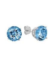 MaxColor 10K 4.10 ct. tw. Londen Blue Topaz Studs
