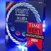 36 and 360 LEDs Frisbee - Extremely Bright Flying Disc, Smart Modes, Glow in The Dark, Auto Light Up, Rechargeable, 175g, Perfect for Adults & Kids for Outdoor/Camping/Beach/Backyard/Lawn Games
