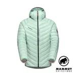 【MAMMUT長毛象】BROAD PEAK IN HOODED JACKET MEN 防潑水羽絨連帽外套 男款 薄荷綠/黑 #1013-02960