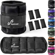 Adjustable Ankle Weights: Sportneer 1 Pair 1.27/2.45/3.6/4.8/5.9 kg kg Wrist Weights Arm Leg Weighted Ankle Weight for Indoor Outdoor Exercises Walking Women Men, 1.27 kg per Ankle, 5.9 kg per Pair