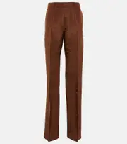 [Valentino] Valentino High-rise silk pants AU 18 brown