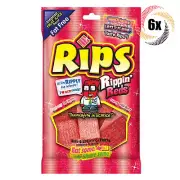 6x Bags Rips Rippin Reds Flavored Bite Size Licorice Pieces Fat Free Candy | 4oz