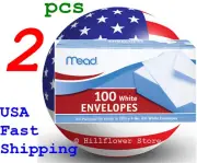 2 box Mead 75100 3 5/8 X 6.5 #6 100 piece/box white envelope with free trk#
