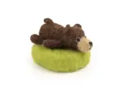The Makerss Felting Kit - Tiny Snoozing Bear Needle Felt Kit