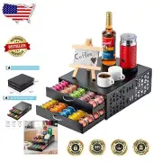 Space-Saving Coffee Pod Storage with Sturdy Black Metal Construction - Nespresso