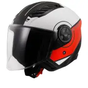 OF616 Airflow II Cover Matt White Red Jet Helmet