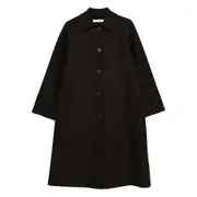[Harris Wharf London] Harris Wharf London Balmacaan Button-front Raglan-sleeve Coat 38 IT BROWN