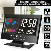 Danoz Exclusive - Digital Alarm Clock With Backlight, Electronic Desktop Temperature Humidity Monitor,12/24H Digital Desk Clock With Snooze