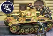 THE COLLECTORS SHOWCASE PZKW III CS00695 WITH INFANTRY SET FREE USA SHIPPING!
