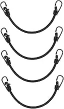 4pcs Durable Elastic Fixed Straps with Hooks for Luggage Bikes and Camping Practical Bungee Cords for Secure Binding and Tent Fixing Heavy Duty