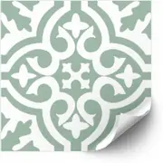 [Namly Design] Tiles Sticker - Vintage Tile Decals / Sage Green / 02 / 24 pcs