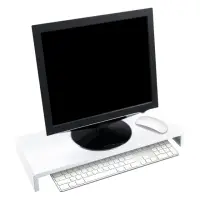 在飛比找momo購物網優惠-【YADI】空間大師鋼鐵液晶鍵盤收納架(白)