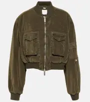 [Blumarine] Blumarine Velvet bomber jacket AU 6 green