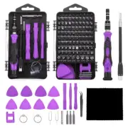 124 in 1 Magnetic Precision Screwdriver Set Electronics Repair Tools Kit Purple