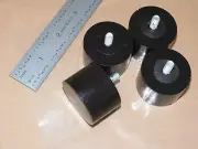 QTY 4 SORBO MOUNTABLE RUBBER SHOCK ABSORBING FOOT 1/4-20 THREAD SCREW MOUNT 70D
