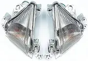 KIXURO for -10R 10R 2004-2005 Front Turn Signal Indicator Motorcycle Accessories Blinker Light Lamp Motorcycle Turn Signal Light(Black Clear Bulb)