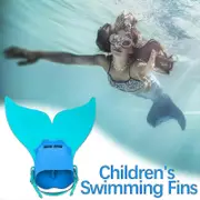 Kids Swimming Flippers Monofin - Swim Fins for Boys & Girls, Youth Monofin for Swimming & Diving Sky Blue One Size