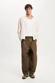 [Cotton On Men] Cotton On Men - Super Baggy Balloon Pant - Chocolate 34 CHOCOLATE