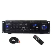 2000W 220V 4ohm bluetooth Amplifier Powered Stereo Karaoke 2 MIC FM Radio AMP