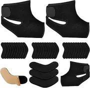 [VioraWhite] 2 Pcs Ski & Snowboard Boot Fitting Liner Sleeve with 30 Pack J Bars Fitting Pads, 3 Sizes Self-Adhesive Foam Padding, Reduce Heel Lift and Ankle Blisters for Skiing Snowboarding