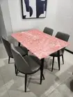 Rose Quartz Stone Dining Table Top, Pink Quartz Kitchen Slab Top, Home Decor