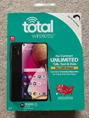 Motorola moto g STYLUS Total Wireless smart phone 128GB, 48MP Camera