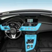 Car Interior Film Dashboard Piano Board Shift Center Console Anti-Scratch Transparent TPU Protection Film Accessories，for BMW E89 Z4 2012-2018 (Style for LHD)