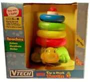 NEW - VTECH - LITTLE SMART - TIP 'N STACK TURTLE - 6 MONTHS & UP -EARLY LEARNING
