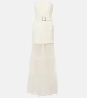 [Rebecca Vallance] Rebecca Vallance Bridal Mirabella tulle and crêpe gown UK 6 white