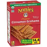 Annie's Organic Cinnamon Graham Crackers, Made With Whole Grain, 14.4 oz