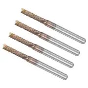 4pcs 3.175mm Shank 2.5mm Left Hand Ti-Coated Corn End Mill CNC Router Bit