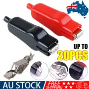 2-20X For Electrical Jumper Wire Clamp Voltage-Test Clip Sheathed Alligator Clip
