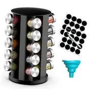 Rotating Spice Rack Organizer for Cabinet, Spice Racks Storage with 20 Jars,