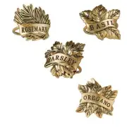 Cucina Herb Metal Napkin Rings Holders Set of 4 Grasslands Road Parsley Basil