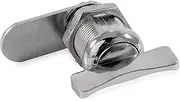 Camco Offset Cam Lock | Features an Easy Turn Thumb-Operated Style Lock Twist, a Durable Plated Steel Construction, and Includes (1) 7/8-Inch Offset and (1) Straight CAM (44323),Silver