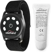 Reliefband Sport Anti-Nausea Wristband | Waterproof, FDA Cleared, Nausea & Vomiting Relief for Motion Sickness (Car, Air, Sea) & Morning Sickness, Drug & Side Effect Free (Black, 1 Extra Gel Tube)