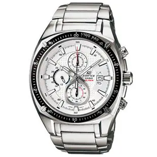 CASIO EDIFICE 勁速時計運動賽車錶-白