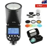 Godox V1-F 2.4G Round Head Speedlite Flash For Fuji + Magnetic Filters Diffuser