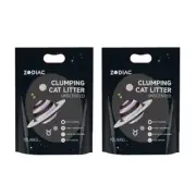 2x Zodiac Clumping 10L/6kg Unscented Natural Bentonite Clay Cat Litter Absorbent