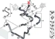 Mini Clubman R55 Coolant Hose 17122754222 2754222 GENUINE NEW