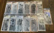 Variety of 13 Tim Holtz Stamper's Anonymous Mixed Media Stamp/Stencil Sets NEW!!