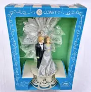 Vintage COAST NOVELTY 25th Wedding Anniversary Cake Topper Bride/Groom NIB ivory