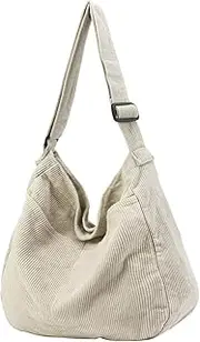 [Generic] Canvas Tote Bag Casual Hobo Crossbody Shoulder Bag for Women and Men Large Purse Messenger Bag Travel Work
