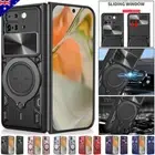 For Google Pixel 9 Pro Fold 5G Shockproof Magnetic Case Camera Slide Stand Cover