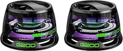 Hounyoln 2 Pcs Magnetic Bluetooth Speaker,Multifunctional Portable G200 Speaker with Multi RGB Color Light Show-3D Surround Sound Effect,Phone Stand for iPhone, Android, TWS Pairing (Black+Black)