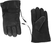 PRETYZOOM 1 Pair Rechargeable Heated Gloves for Men and Women Portable Thermal Motorcycle Hand Warmers Comfortable PU Electric Warming Gloves Full Coverage Protection Cold Weather